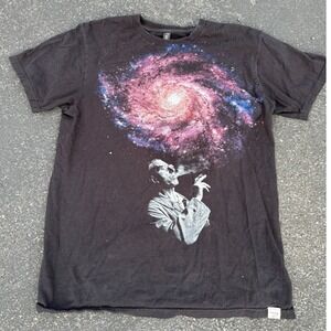 Galaxy Graphic T Shirt Mens‎ Medium Cosmic Space Art Streetwear Black